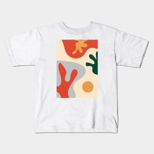 Abstract Boho Botanical Wall Art, Modern, Minimalist Kids T-Shirt